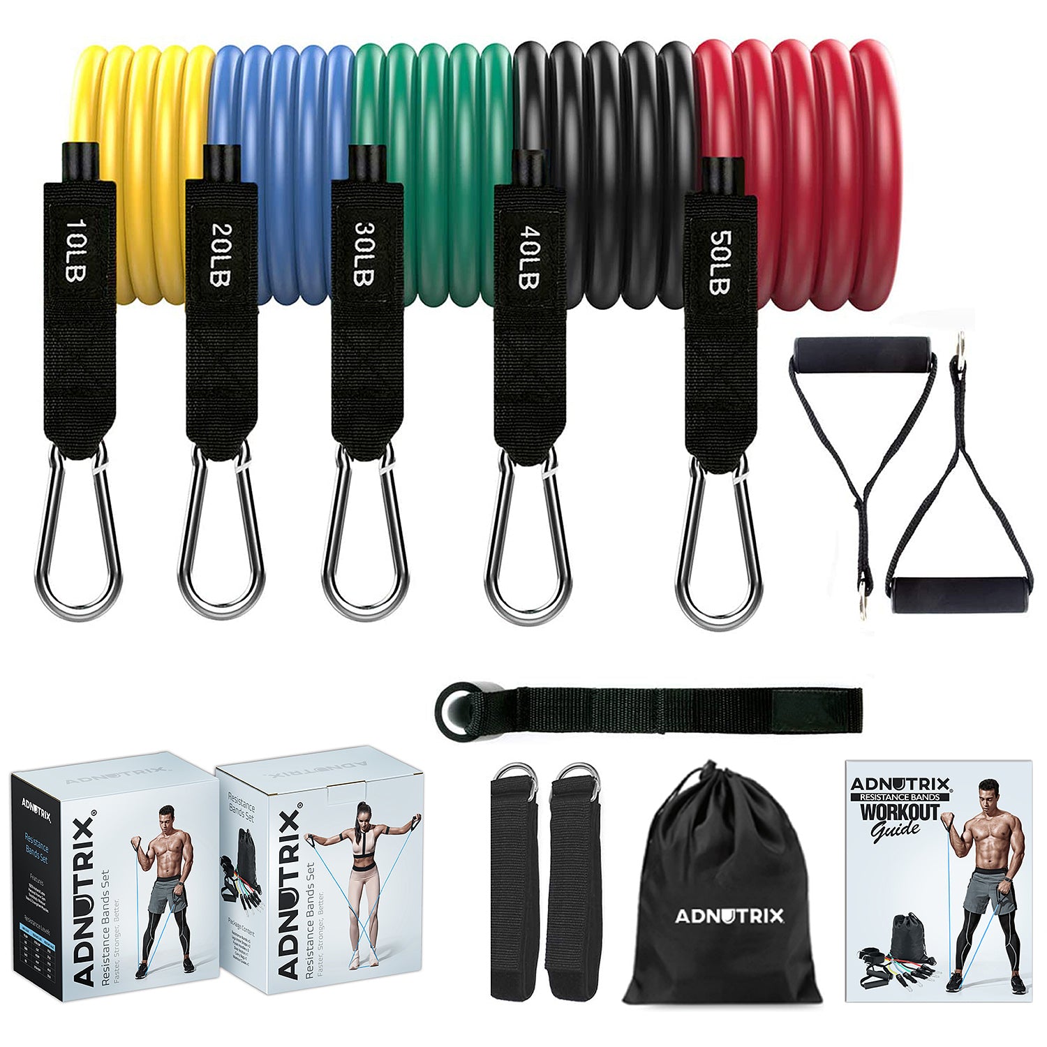 11pcs High Quality Adnutrix Workout Resistance Bands Set Online